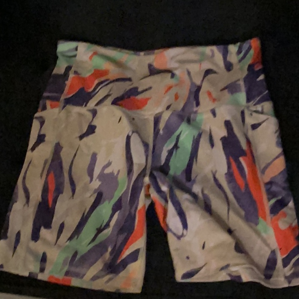 DSG Women's Printed Bike Shorts in Mint, Purple & Coral